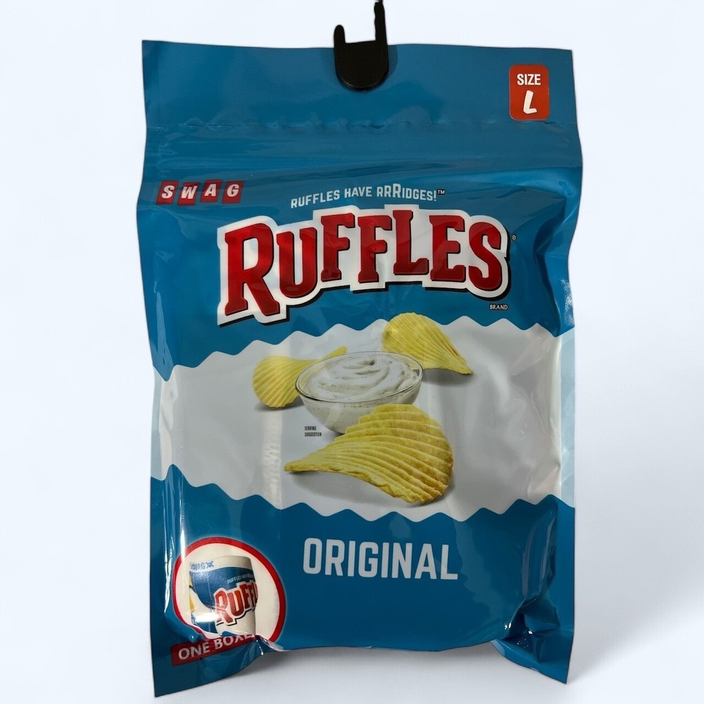 SWAG Original Ruffles Potato Chips Satin Weaved Band Pouch Front Boxers Men's L